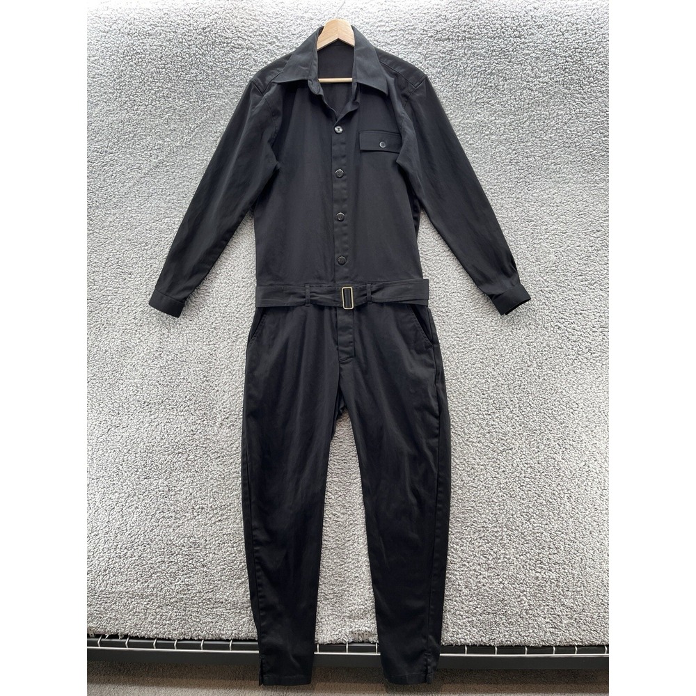 Boerlin Boerds Jumpsuit Womens Large Black Canvas Coveralls German Designer